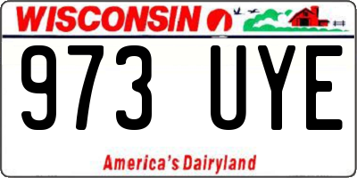 WI license plate 973UYE
