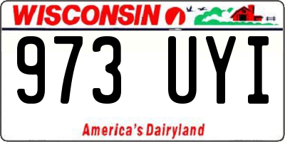 WI license plate 973UYI