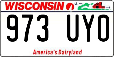 WI license plate 973UYO