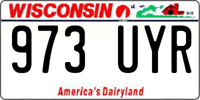 WI license plate 973UYR