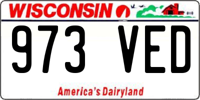WI license plate 973VED