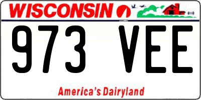 WI license plate 973VEE
