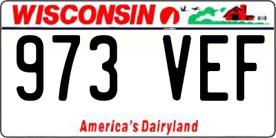 WI license plate 973VEF