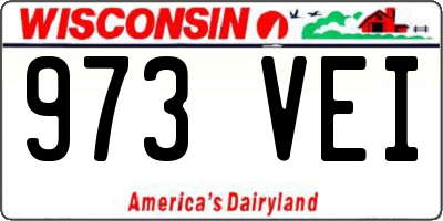 WI license plate 973VEI