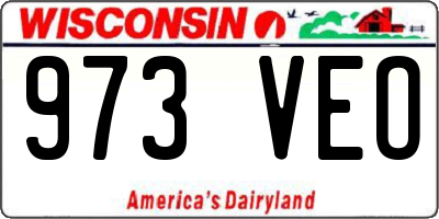WI license plate 973VEO
