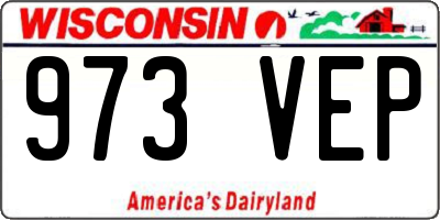 WI license plate 973VEP