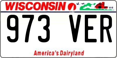 WI license plate 973VER