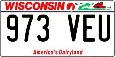 WI license plate 973VEU