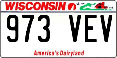 WI license plate 973VEV