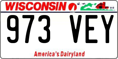 WI license plate 973VEY
