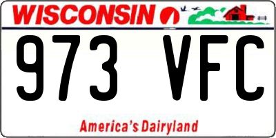 WI license plate 973VFC