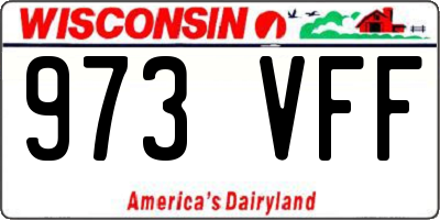 WI license plate 973VFF