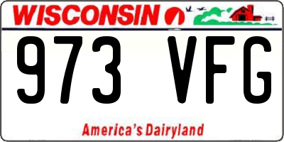 WI license plate 973VFG
