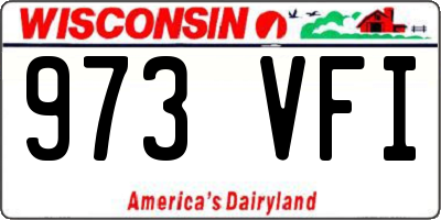WI license plate 973VFI