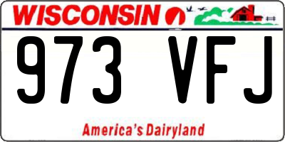 WI license plate 973VFJ