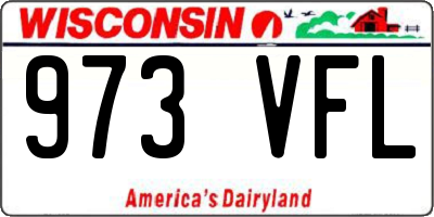 WI license plate 973VFL