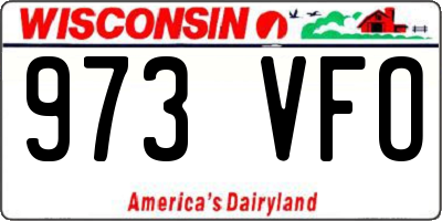 WI license plate 973VFO