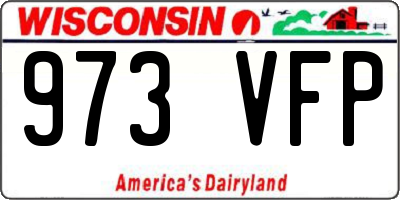 WI license plate 973VFP