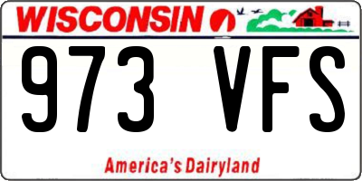 WI license plate 973VFS