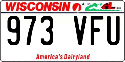 WI license plate 973VFU