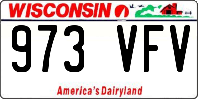 WI license plate 973VFV