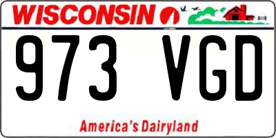 WI license plate 973VGD