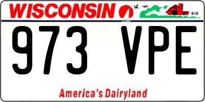 WI license plate 973VPE