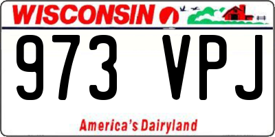 WI license plate 973VPJ