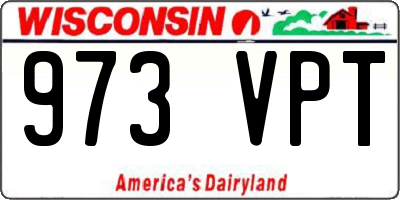WI license plate 973VPT