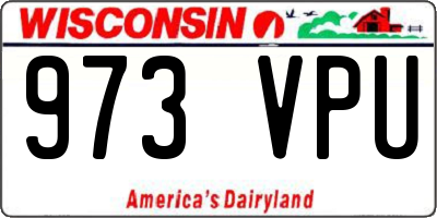 WI license plate 973VPU