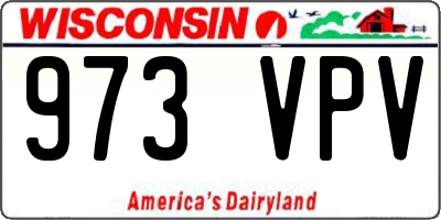 WI license plate 973VPV