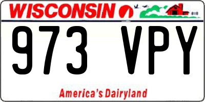 WI license plate 973VPY