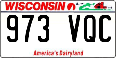 WI license plate 973VQC