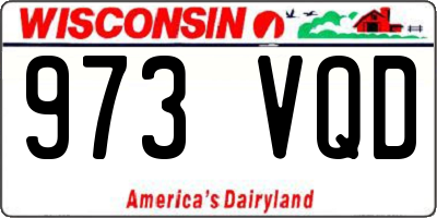 WI license plate 973VQD