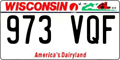 WI license plate 973VQF