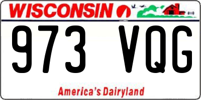WI license plate 973VQG