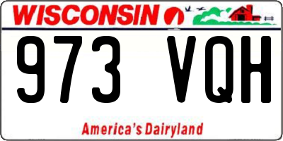 WI license plate 973VQH