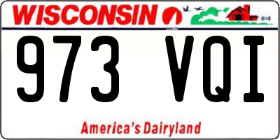 WI license plate 973VQI