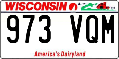 WI license plate 973VQM