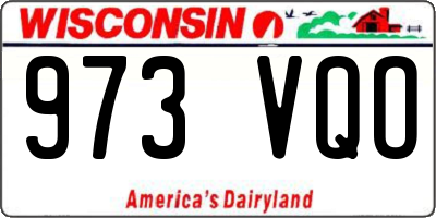 WI license plate 973VQO
