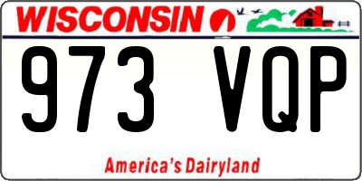 WI license plate 973VQP