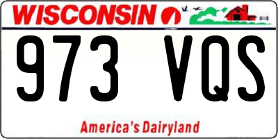 WI license plate 973VQS