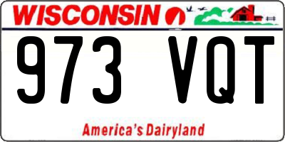 WI license plate 973VQT