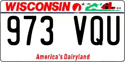 WI license plate 973VQU