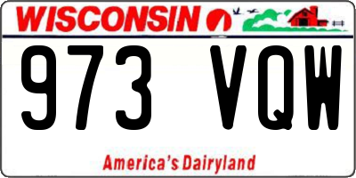 WI license plate 973VQW