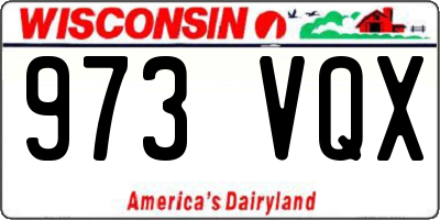 WI license plate 973VQX