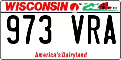 WI license plate 973VRA