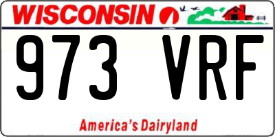 WI license plate 973VRF