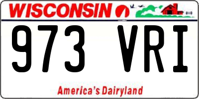 WI license plate 973VRI