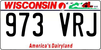 WI license plate 973VRJ